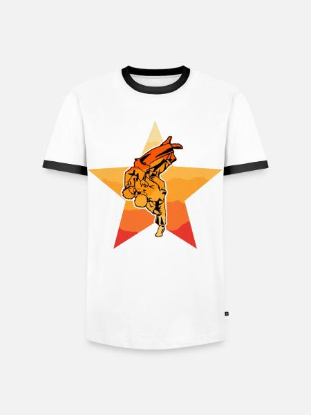 Brazilian Jiu-Jitsu - Men's Ringer Shirt - white/black