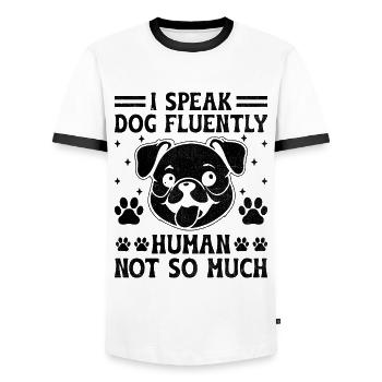 Dog Trainer Dog Training Training Dogs Pet Care Pr - Men's Ringer Shirt - white/black - Front - AI Model Female 172 light (172cm) & AI Model Male 178 dark (178cm)