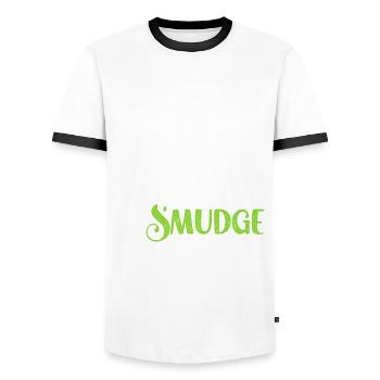 Ausräuchern Witch Please I Smudge That - Männer Kontrast-T-Shirt - Weiß/Schwarz - Vorne - AI Model Female 172 light (172cm) & AI Model Male 178 dark (178cm)