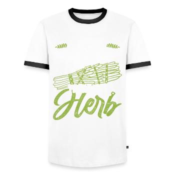 Smudging Wohnung Ausräuchern - Männer Kontrast-T-Shirt - Weiß/Schwarz - Vorne - AI Model Female 172 light (172cm) & AI Model Male 178 dark (178cm)