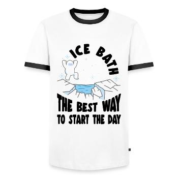 Ice Bath The Best Way To Start The Day Gift Idea - Männer Kontrast-T-Shirt - Weiß/Schwarz - Vorne - AI Model Female 172 light (172cm) & AI Model Male 178 dark (178cm)