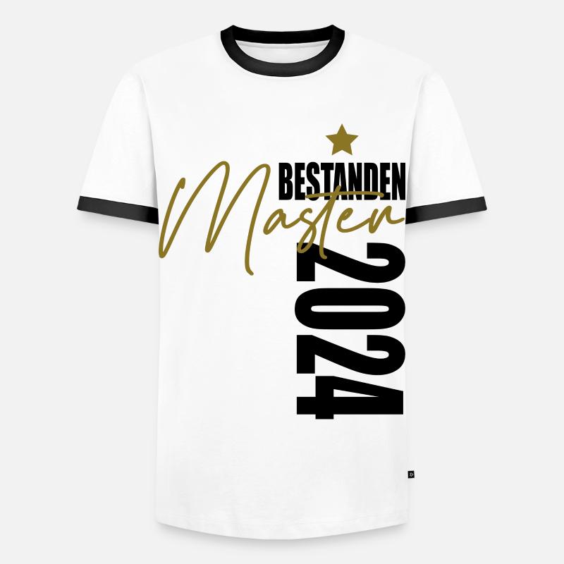 Master 2024 - Männer Kontrast-T-Shirt - Weiß/Schwarz