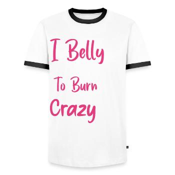 Funny Belly Dancer Belly Dancing Quotes Hop Dancer - Men's Ringer Shirt - white/black - Front - AI Model Female 172 light (172cm) & AI Model Male 178 dark (178cm)