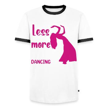 Funny Belly Dancer Belly Dancing Quotes Hop Dancer - Men's Ringer Shirt - white/black - Front - AI Model Female 172 light (172cm) & AI Model Male 178 dark (178cm)