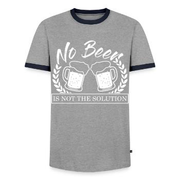 Accueil Brasserie Bière artisanale Brassage de bière - T-shirt contrasté Homme - gris/marine  - Devant - AI Model Female 172 light (172cm) & AI Model Male 178 light (178cm)