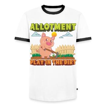 Lotissement Jouer dans la boue - T-shirt contrasté Homme - blanc/noir - Devant - AI Model Female 172 light (172cm) & AI Model Male 178 dark (178cm)