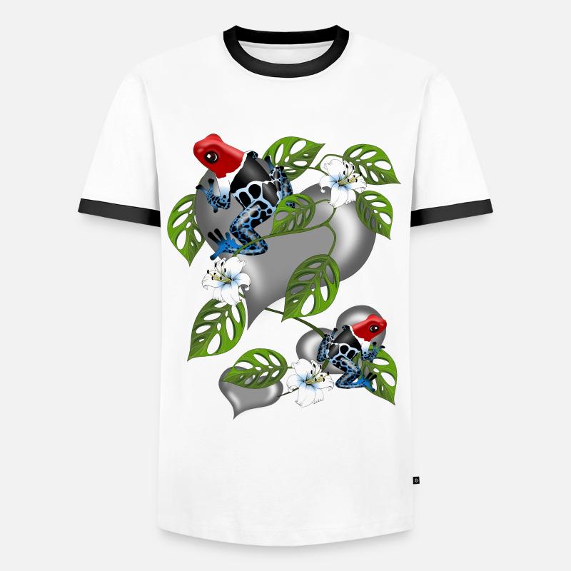 pfeilgiftfrosch - Männer Kontrast-T-Shirt - Weiß/Schwarz