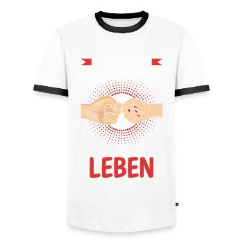 Geschwister Bruder und Schwester - Männer Kontrast-T-Shirt - Weiß/Schwarz - Vorne - AI Model Female 172 light (172cm) & AI Model Male 178 dark (178cm)