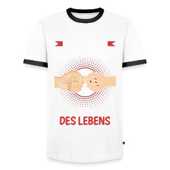 Geschwister Bruder und Schwester - Männer Kontrast-T-Shirt - Weiß/Schwarz - Vorne - AI Model Female 172 light (172cm) & AI Model Male 178 dark (178cm)