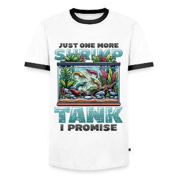 Garnelen Züchter Garnelen Aquarium - Männer Kontrast-T-Shirt - Weiß/Schwarz - Vorne - AI Model Female 172 light (172cm) & AI Model Male 178 dark (178cm)