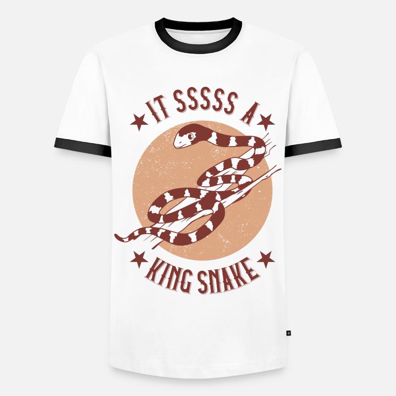 It'sssss a king snake - Men's Ringer Shirt - white/black