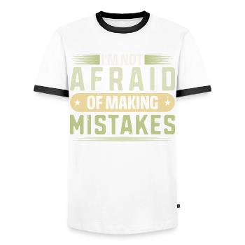 Funny Quotes And Jokes Comedy And Laughter - Männer Kontrast-T-Shirt - Weiß/Schwarz - Vorne - AI Model Female 172 light (172cm) & AI Model Male 178 dark (178cm)