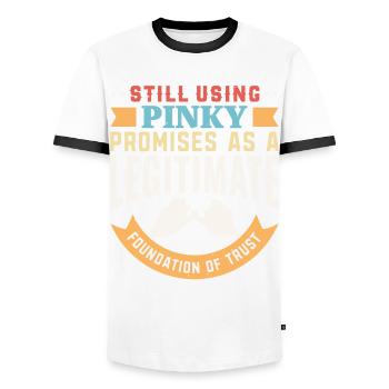Funny Quotes And Jokes Comedy And Laughter - Männer Kontrast-T-Shirt - Weiß/Schwarz - Vorne - AI Model Female 172 light (172cm) & AI Model Male 178 dark (178cm)