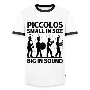 Marching Band Sayings Funny Marching Instruments - Men's Ringer Shirt - white/black - Front - AI Model Female 172 light (172cm) & AI Model Male 178 dark (178cm)