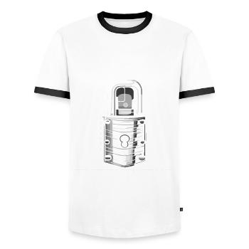 Ethical Hacker Ethischer Hacker Encrypt Everything - Men's Ringer Shirt - white/black - Front - AI Model Female 172 light (172cm) & AI Model Male 178 dark (178cm)