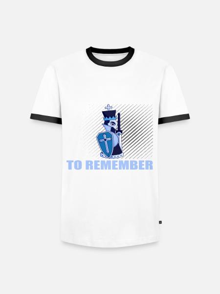 Schach Knight - Männer Kontrast-T-Shirt - Weiß/Schwarz