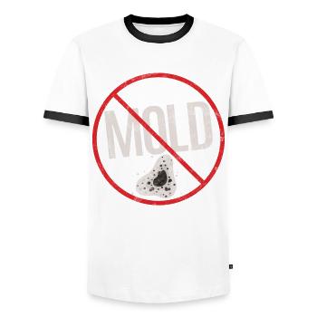 No Mold Allergy Awareness Warning Allergic - Männer Kontrast-T-Shirt - Weiß/Schwarz - Vorne - AI Model Female 172 light (172cm) & AI Model Male 178 dark (178cm)