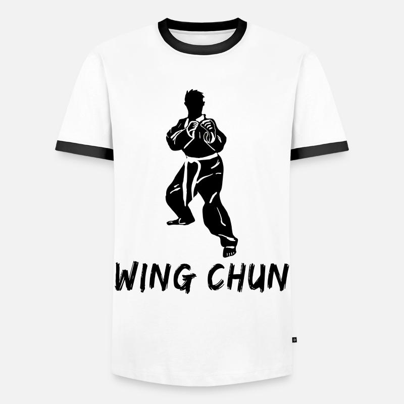 Wing Chun - Men's Ringer Shirt - white/black