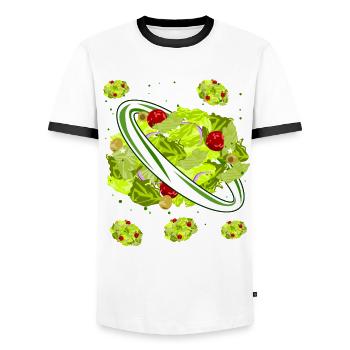 Salad Vegetarian Salads Vegan - Männer Kontrast-T-Shirt - Weiß/Schwarz - Vorne - AI Model Female 172 light (172cm) & AI Model Male 178 dark (178cm)