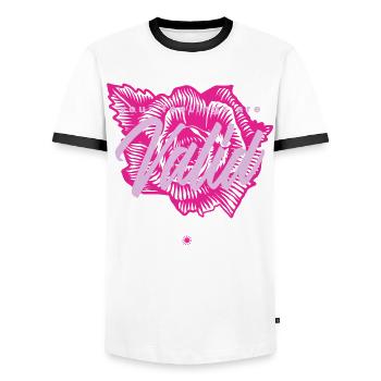 Your Feelings Are Valid Anxiety Depression - Men's Ringer Shirt - white/black - Front - AI Model Female 172 light (172cm) & AI Model Male 178 dark (178cm)