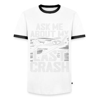 Model Airplane Model Airplane - Men's Ringer Shirt - white/black - Front - AI Model Female 172 light (172cm) & AI Model Male 178 dark (178cm)