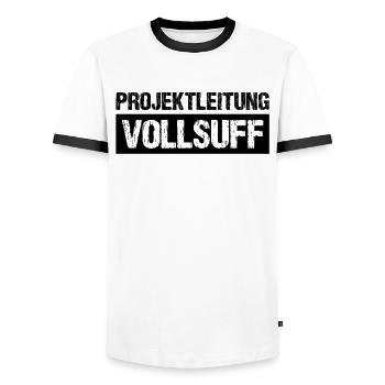 Bier Saufen Shirt Damen Herren Feiern Partnerlook - Männer Kontrast-T-Shirt - Weiß/Schwarz - Vorne - AI Model Female 172 light (172cm) & AI Model Male 178 dark (178cm)
