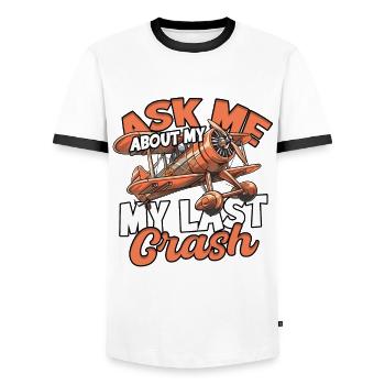 Model Airplane Model Airplane - Men's Ringer Shirt - white/black - Front - AI Model Female 172 light (172cm) & AI Model Male 178 dark (178cm)