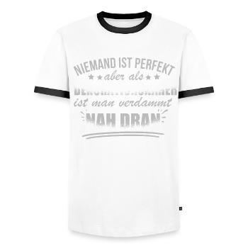 Lustige Dekorationsnäher Beruf Arbeit Anfertigung - Men's Ringer Shirt - white/black - Front - AI Model Female 172 light (172cm) & AI Model Male 178 dark (178cm)