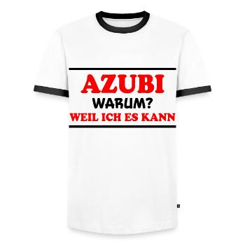 Azubi Spruch Lehrling Job Lustiges Azubi Geschenk - Männer Kontrast-T-Shirt - Weiß/Schwarz - Vorne - AI Model Female 172 light (172cm) & AI Model Male 178 dark (178cm)
