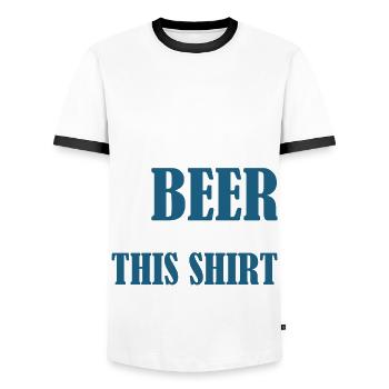Beer Brewing Home Brewery - Männer Kontrast-T-Shirt - Weiß/Schwarz - Vorne - AI Model Female 172 light (172cm) & AI Model Male 178 dark (178cm)