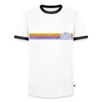 Pancake Lover Kids Retro Vintage - Männer Kontrast-T-Shirt - Weiß/Schwarz - Vorne - AI Model Female 172 light (172cm) & AI Model Male 178 dark (178cm)