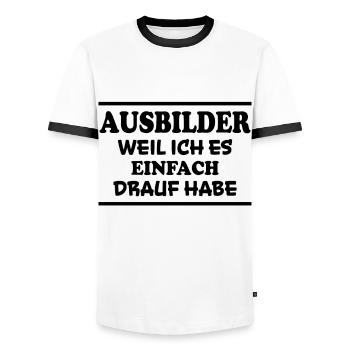 Ausbilder Spruch Beruf Lustiges Ausbilder Geschenk - Männer Kontrast-T-Shirt - Weiß/Schwarz - Vorne - AI Model Female 172 light (172cm) & AI Model Male 178 dark (178cm)