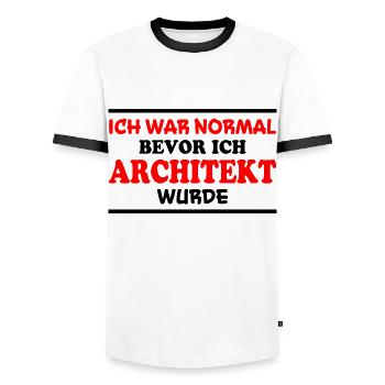 Architekt Spruch Architektur Architekt Geschenk - Männer Kontrast-T-Shirt - Weiß/Schwarz - Vorne - AI Model Female 172 light (172cm) & AI Model Male 178 dark (178cm)