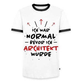 Architekt Spruch Architektur Architekt Geschenk - Männer Kontrast-T-Shirt - Weiß/Schwarz - Vorne - AI Model Female 172 light (172cm) & AI Model Male 178 dark (178cm)