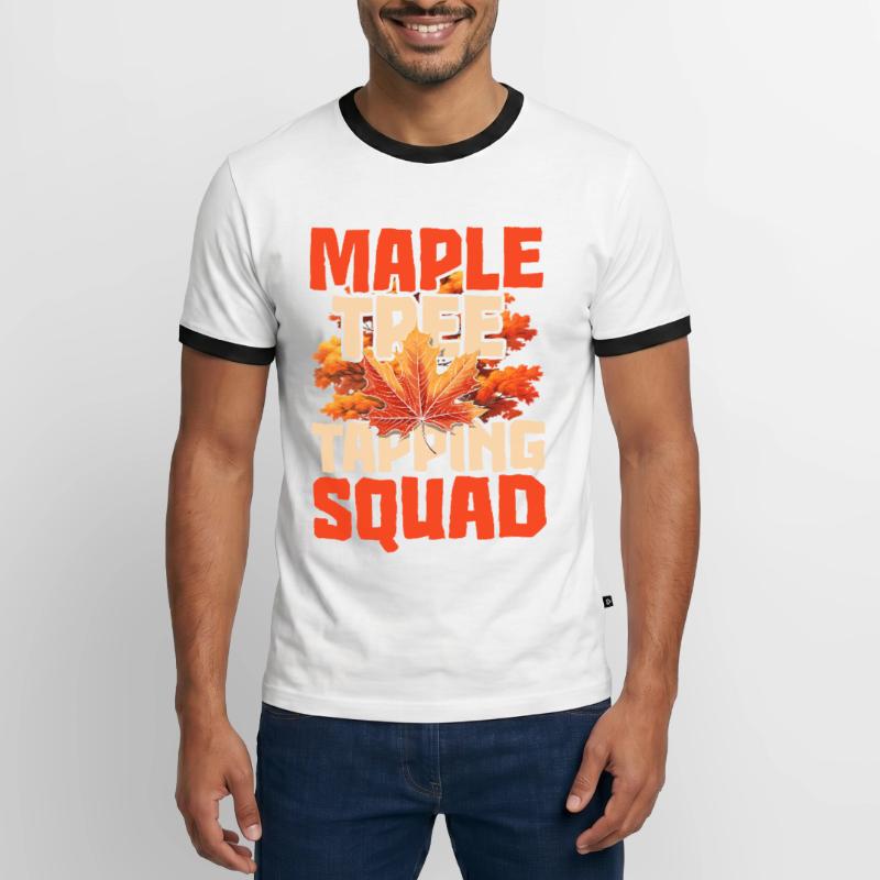 Maple Syrup Maple Sap Maple Tree Tapping Squad Men's Ringer Shirt