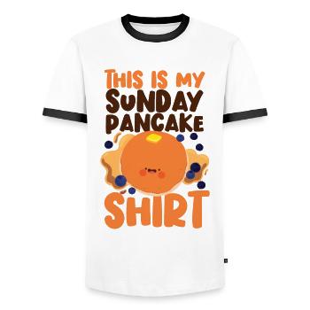 Pancake Lover Kids This Is My - Men's Ringer Shirt - white/black - Front - AI Model Female 172 light (172cm) & AI Model Male 178 dark (178cm)