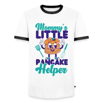 Pancake Lover Kids Mom Mommy's - Männer Kontrast-T-Shirt - Weiß/Schwarz - Vorne - AI Model Female 172 light (172cm) & AI Model Male 178 dark (178cm)