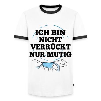 Eisbaden Spruch Eisschwimmer Sonnenbaden Eisbader - Männer Kontrast-T-Shirt - Weiß/Schwarz - Vorne - AI Model Female 172 light (172cm) & AI Model Male 178 dark (178cm)