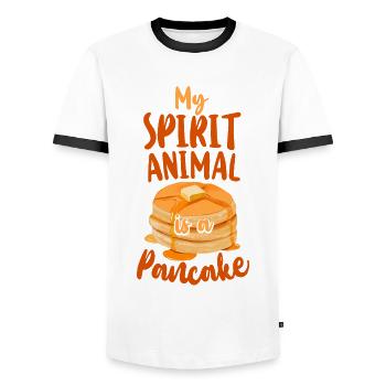 Pancake Lover Kids My Spirit - Männer Kontrast-T-Shirt - Weiß/Schwarz - Vorne - AI Model Female 172 light (172cm) & AI Model Male 178 dark (178cm)