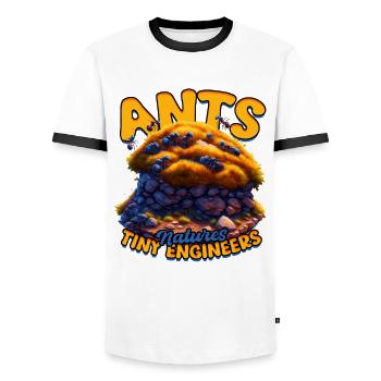 Ameisen Ameisenzucht Ameisenzüchter - Männer Kontrast-T-Shirt - Weiß/Schwarz - Vorne - AI Model Female 172 light (172cm) & AI Model Male 178 dark (178cm)
