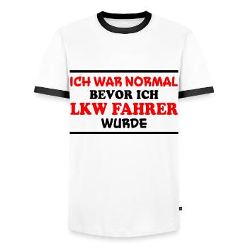 LKW Fahrer Spruch Job Lustiges LKW Fahrer Geschenk - Männer Kontrast-T-Shirt - Weiß/Schwarz - Vorne - AI Model Female 172 light (172cm) & AI Model Male 178 dark (178cm)