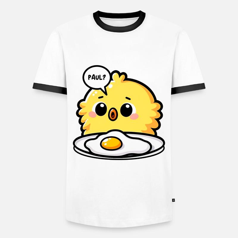 Eggs Fried Egg Easter Meme - Men's Ringer Shirt - white/black