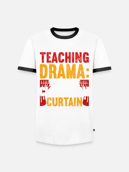 Schauspiellehrer Schauspielerei Theaterunterricht - Männer Kontrast-T-Shirt - Weiß/Schwarz