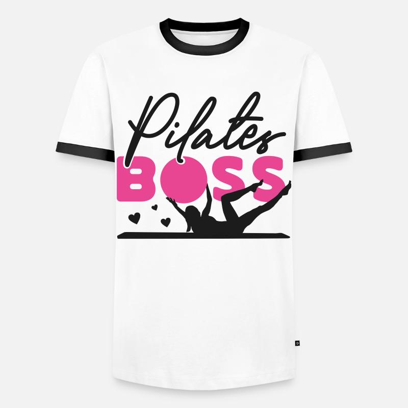 Pilates Instructor Teacher Pilates - Männer Kontrast-T-Shirt - Weiß/Schwarz