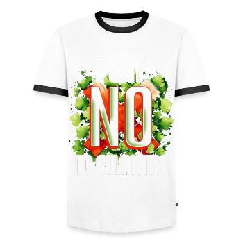 Coriander Coriander Hater I Say No To Cilantro - Men's Ringer Shirt - white/black - Front - AI Model Female 172 light (172cm) & AI Model Male 178 dark (178cm)
