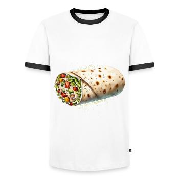Coriander Hater My Burrito Skips The Cilantro - Men's Ringer Shirt - white/black - Front - AI Model Female 172 light (172cm) & AI Model Male 178 dark (178cm)