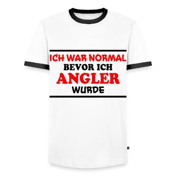 Angler Spruch Fische Angeln Meer Angler Geschenk - Männer Kontrast-T-Shirt - Weiß/Schwarz - Vorne - AI Model Female 172 light (172cm) & AI Model Male 178 dark (178cm)