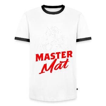 Sambo Maîtrisez votre état d’ de tapis - T-shirt contrasté Homme - blanc/noir - Devant - AI Model Female 172 light (172cm) & AI Model Male 178 dark (178cm)