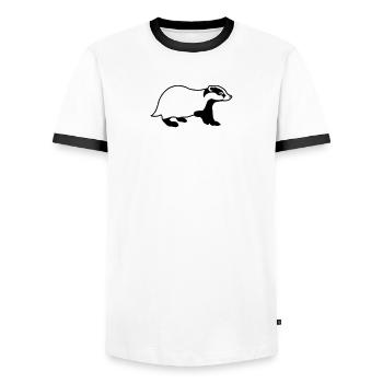 Honey Badger Joke Honey Badgers - Men's Ringer Shirt - white/black - Front - AI Model Female 172 light (172cm) & AI Model Male 178 dark (178cm)