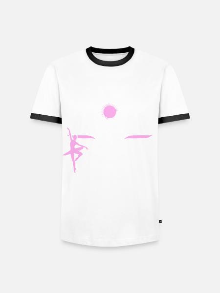 Dancing Ballerina Ballet Dancer - Männer Kontrast-T-Shirt - Weiß/Schwarz